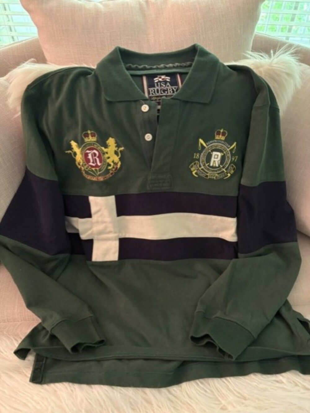 USA RUGBY LONGSLEEVE POLO